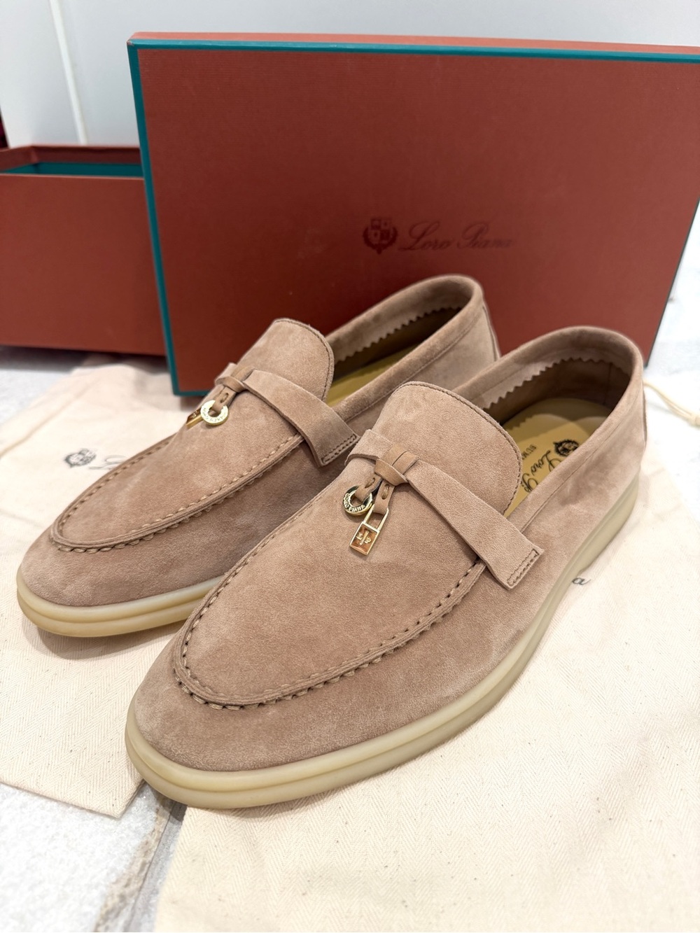 Loro Piana Summer Walk Loafers 39